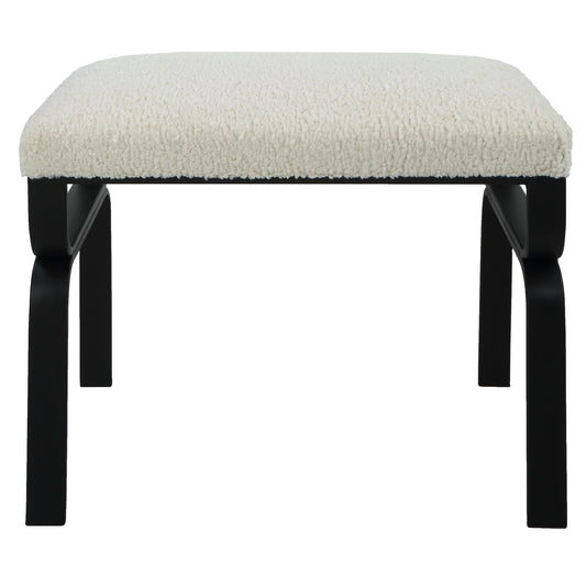 Diverge - White Shearling Small Bench