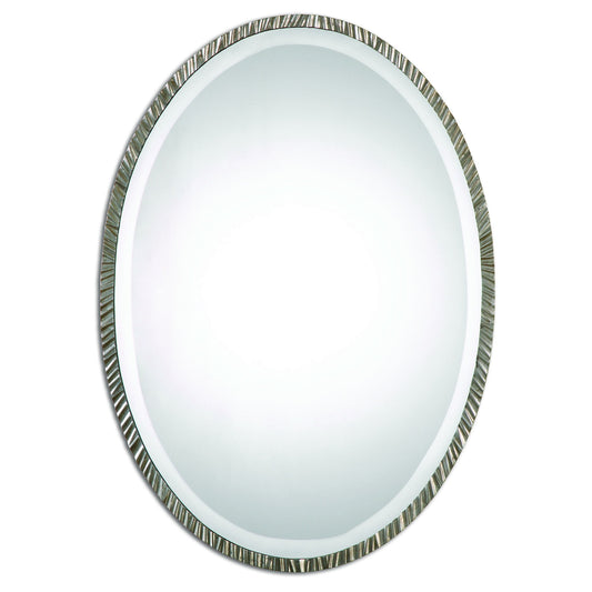 Annadel - Oval Wall Mirror - Pearl Silver