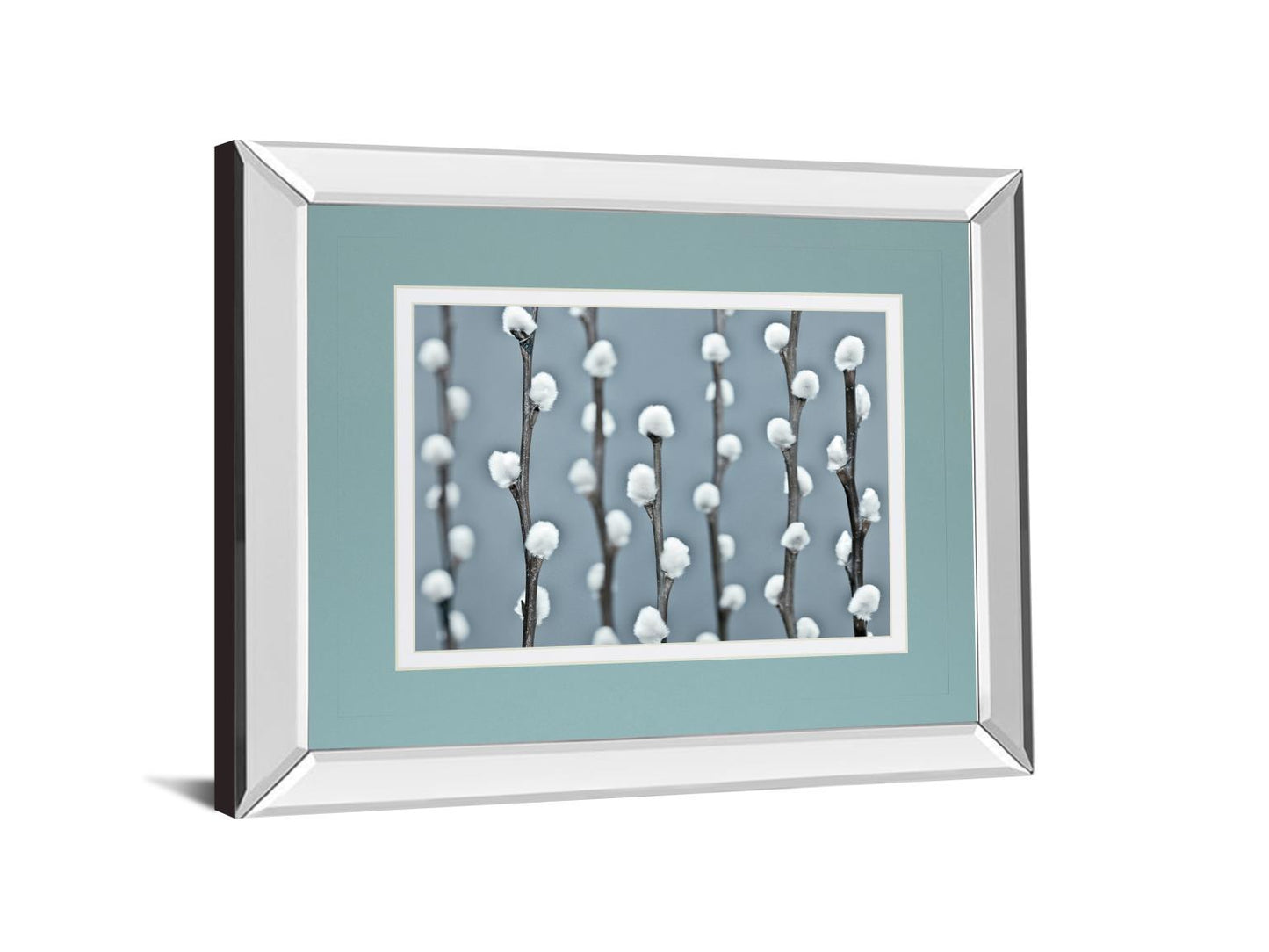 Protected By Frank Assaf - Mirror Framed Print Wall Art - Blue