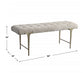 Imperial - Upholstered Gray Bench