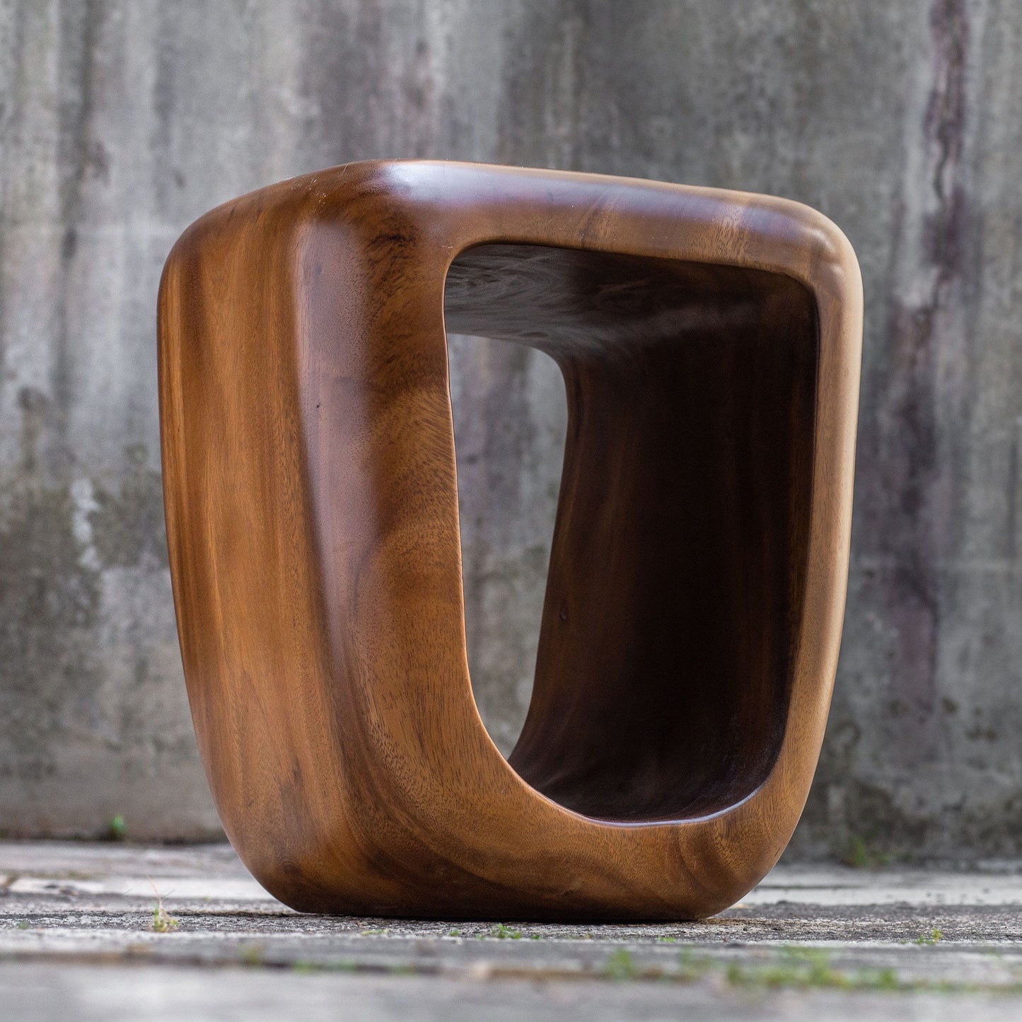 Loophole - Wooden Accent Stool - Light Brown