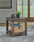 Hollum - Rustic Brown - Square End Table