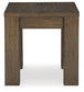 Rosswain - Warm Brown - Square End Table