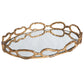 Cable - Chain Mirrored Tray - Gold