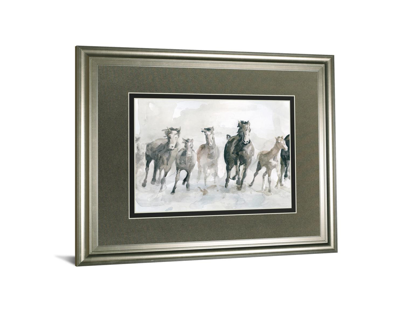 Running Wild By Carol Robinson - Framed Watercolor Print Wall Art - White