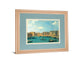 View Of The Canal Of Santa Chiara By Antonia Canaletto - Framed Print Wall Art - Blue