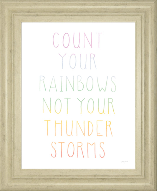 Lets Chase Rainbows VII By Jenaya Jackson - Framed Print Wall Art - White