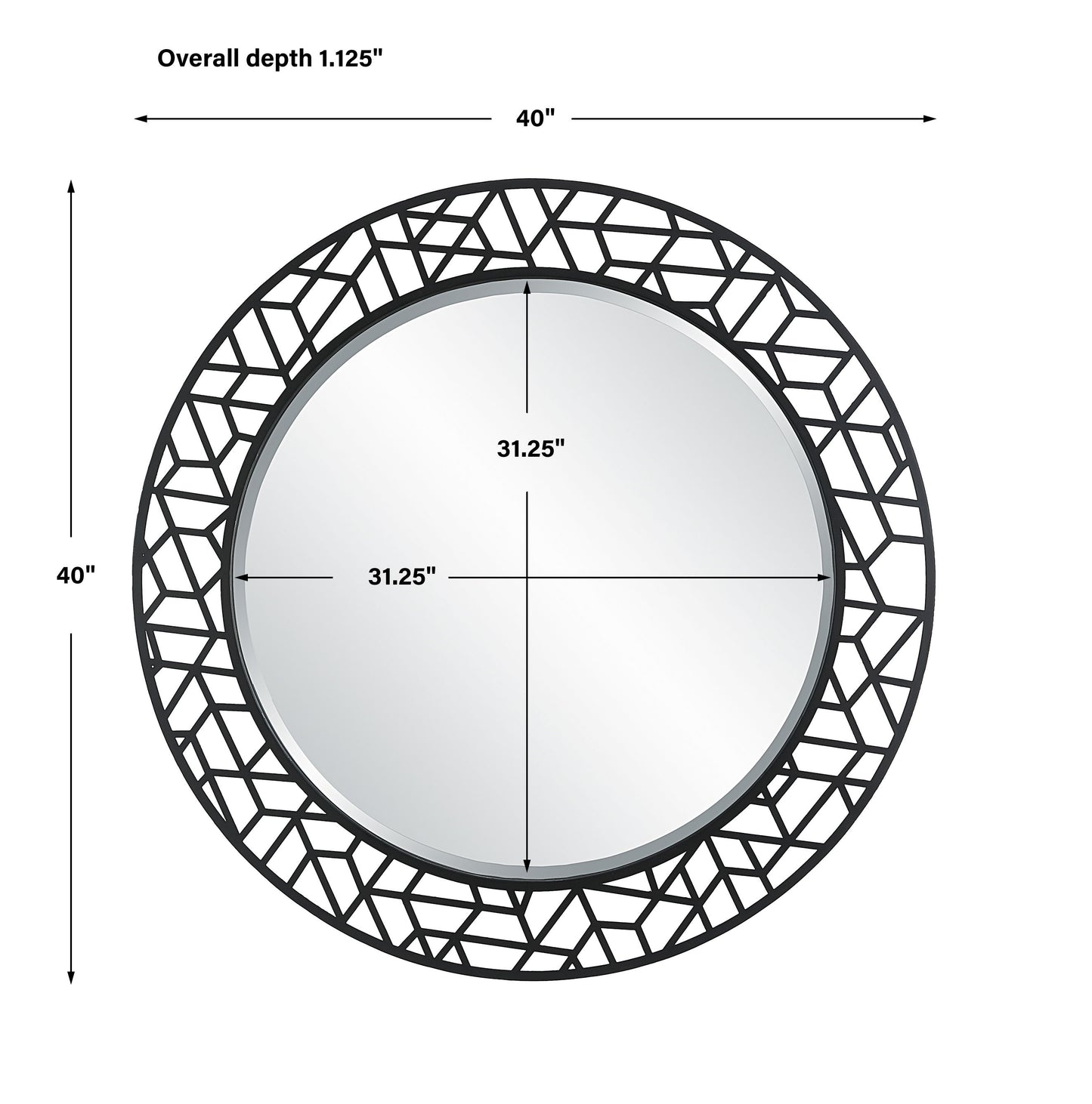 Mosaic - Metal Round Mirror