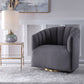 Cuthbert - Modern Swivel Chair - Dark Gray