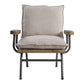 Declan - Industrial Accent Chair - Beige