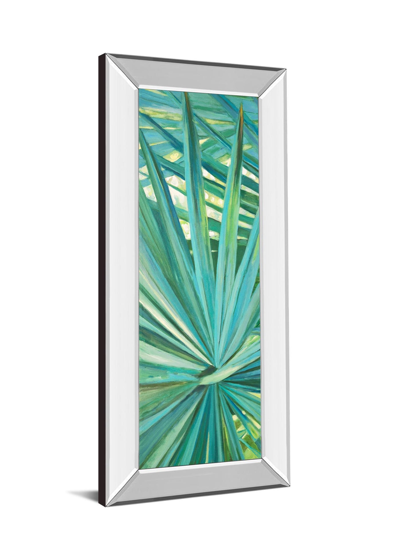 Fan Palm I By Suzanne Wilkins - Mirror Framed Print Wall Art - Green