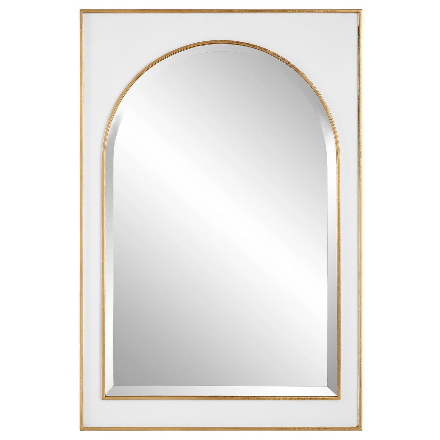 Crisanta - Gloss White Arch Mirror