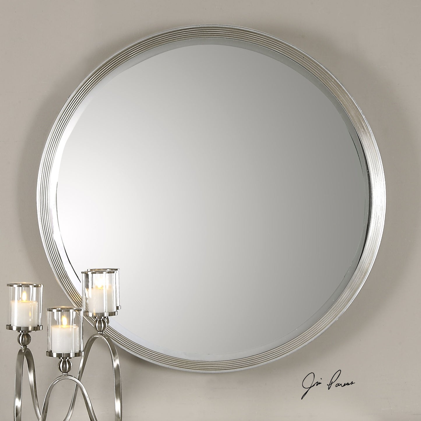 Serenza - Round Mirror - Silver