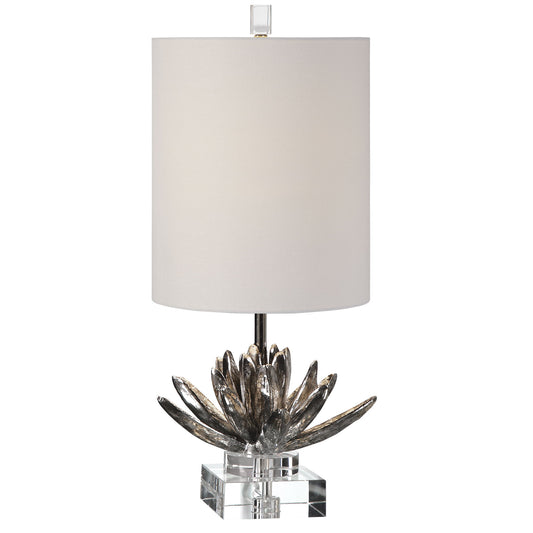 Silver Lotus - Accent Lamp - Pearl Silver