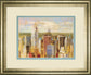 Cityscape Il By Longo - Framed Print Wall Art - Blue