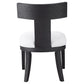 Idris - Armless Chair - White & Black