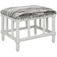 Seminoe - Uupholstered Small Bench - White & Dark Gray