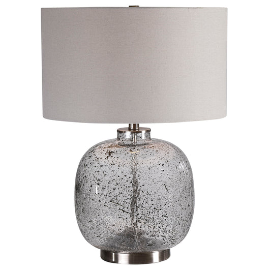 Storm - Glass Table Lamp - Pearl Silver