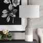 Savin - Ceramic Table Lamp - Pearl Silver