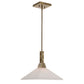 Brookdale - Industrial 1 Light Pendant - Light Brown & White