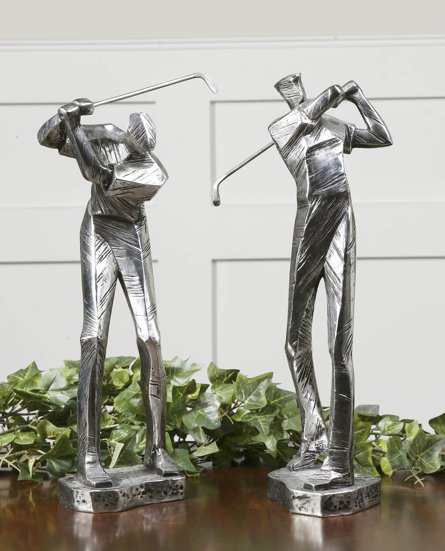 Practice Shot - Metallic Statues (Set of 2) - Pearl Silver