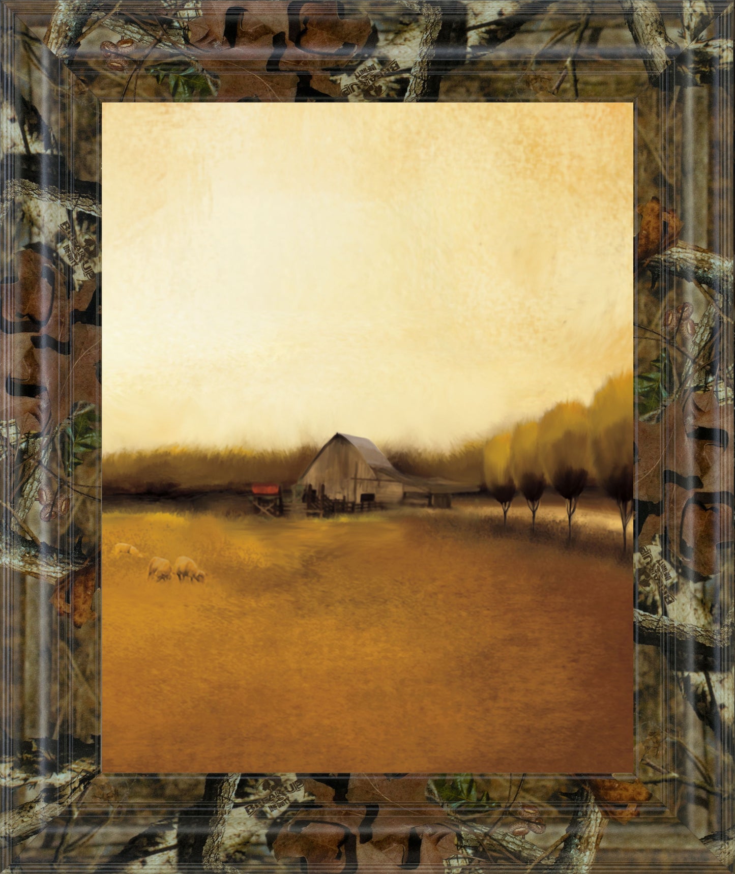 Rural Landscape I By Venter, T - Framed Print Wall Art - Light Brown