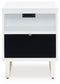 Gardoni - White / Black - Chair Side End Table