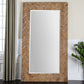 Demetria - Oversized Wooden Mirror - Light Brown