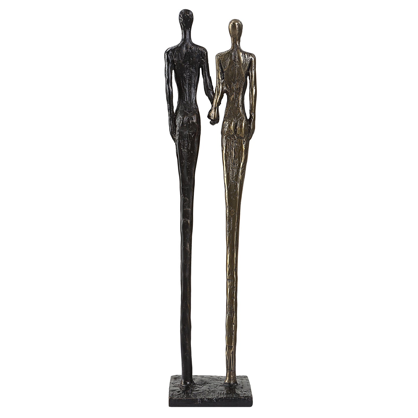 Two's - Company Cast Iron Sculpture - Black