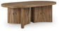 Austanny - Warm Brown - Oval Cocktail Table