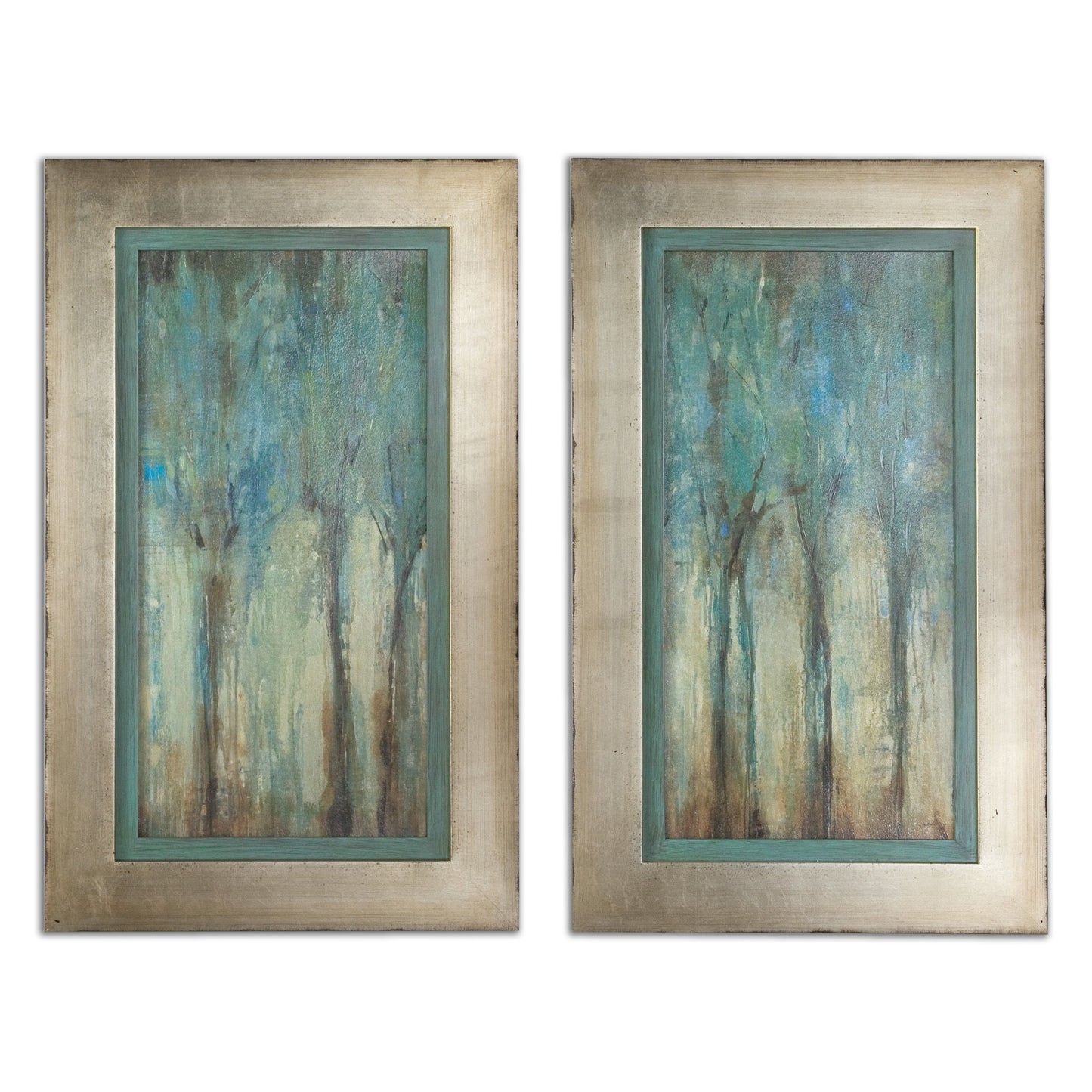 Whispering Wind - Framed Art (Set of 2) - Blue