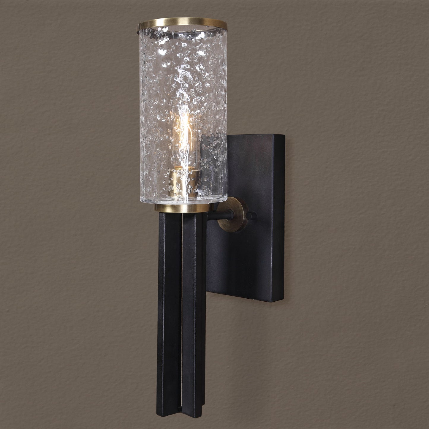 Jarsdel - 1 Industrial Sconce - Black