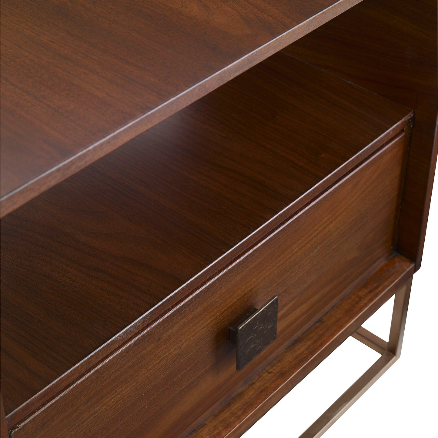 Bexley - Walnut Side Table - Dark Brown