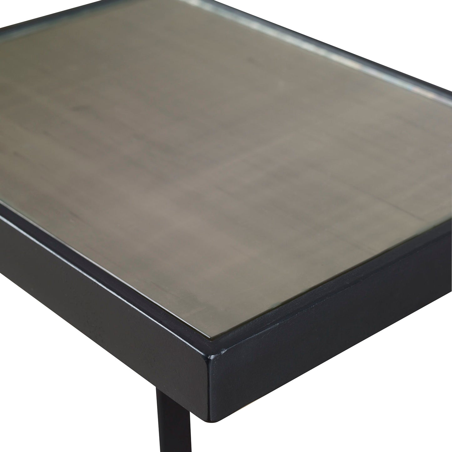 Windell - Cantilever Accent Table - Black & Pearl Silver