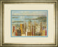 Cityscape By Longo - Framed Print Wall Art - Blue