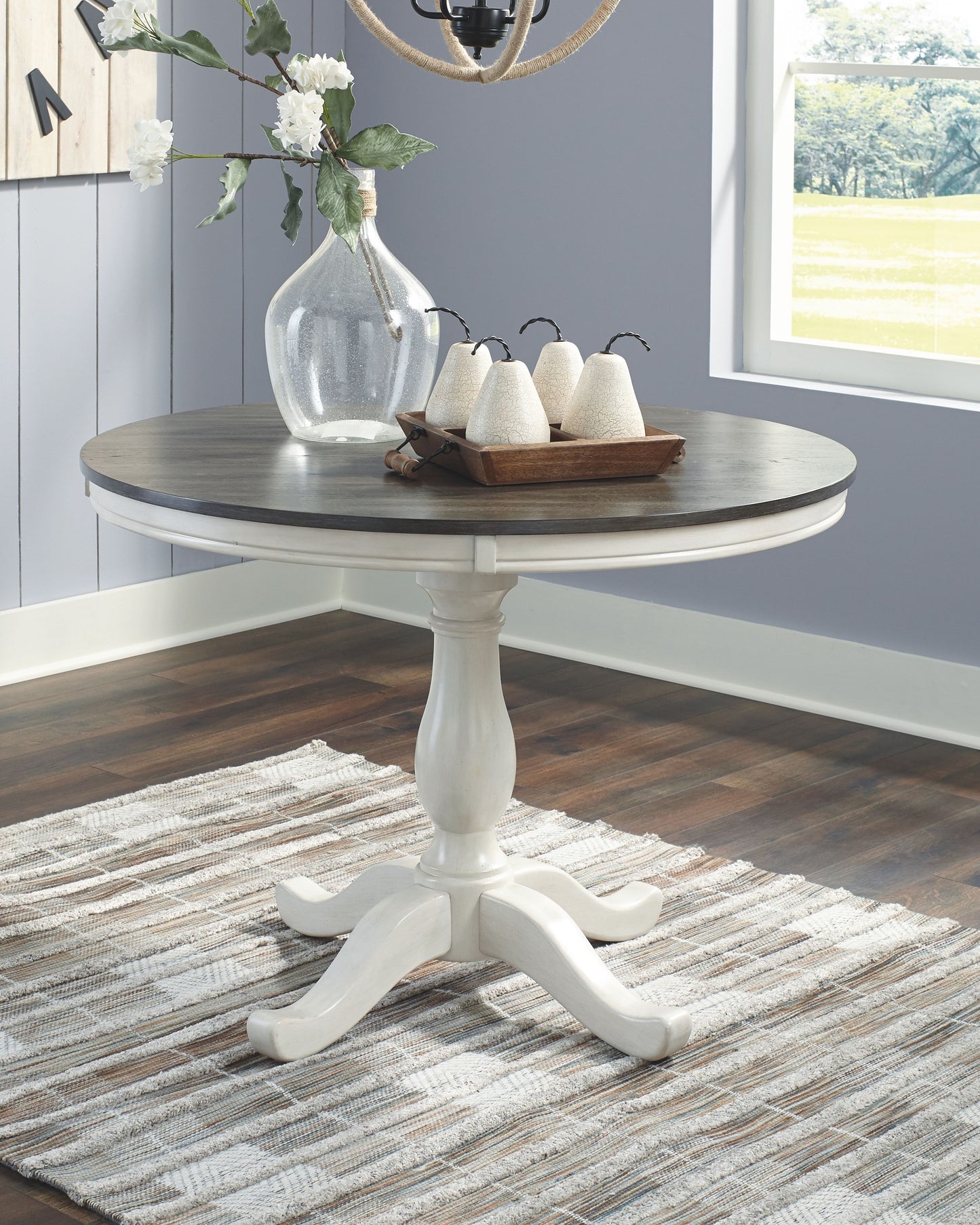 Nelling - White / Brown / Beige- Dining Room Table