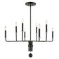 Ebony - Elegance 8 Light Chandelier - Black