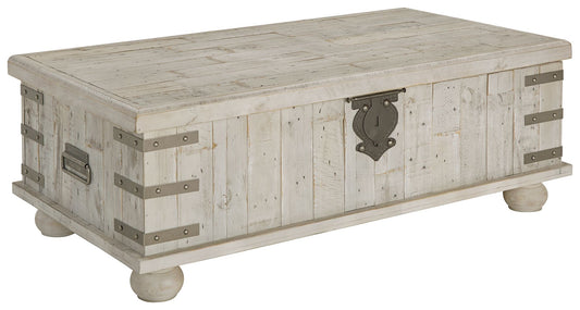 Carynhurst - White Wash Gray - Lift Top Cocktail Table