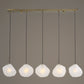 Geodesic - 5 Light Linear Pendant - White