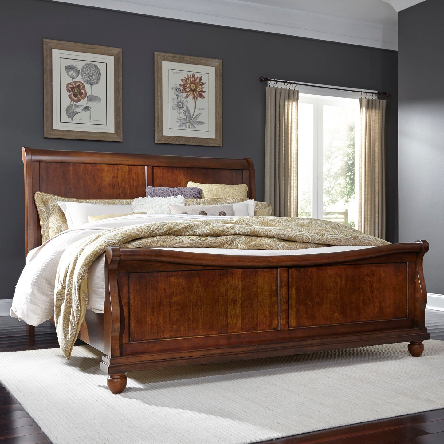 Rustic Traditions - Sleigh Bed