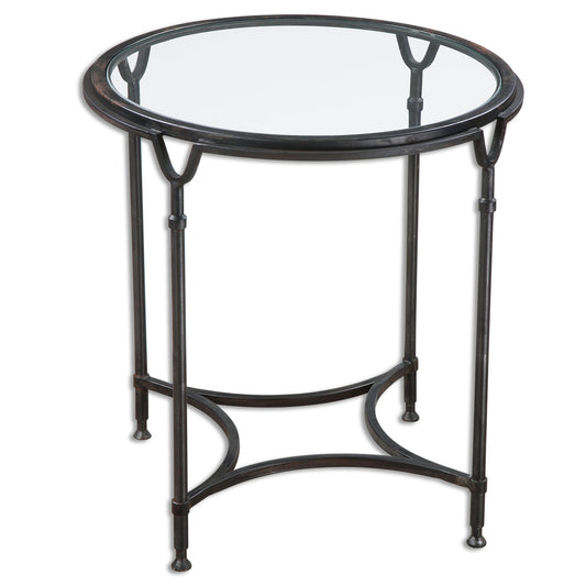 Samson - Glass Side Table - Black