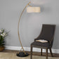 Vardar - Curved Floor Lamp - Brass