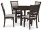 Langwest - Brown - Dining Room Table Set (Set of 5)