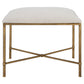 Avenham - Small Framed Bench - Gold & White