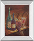 Vintage Wine IV - Mirror Framed Print Wall Art - Dark Brown