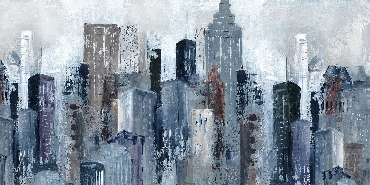 Framed - City Mood By Carol Robinson - Blue