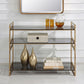 Stacked Up - Glass Console Table - Gray