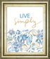 22x26 Live Simply Floral By AniDel Sol - Light Blue