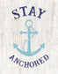 Stay Anchored By Cad Designs (Framed) - Light Blue