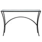 Alayna - Metal & Glass Console Table - Black